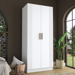 Hanah Home Armario Blanco con Estanterías